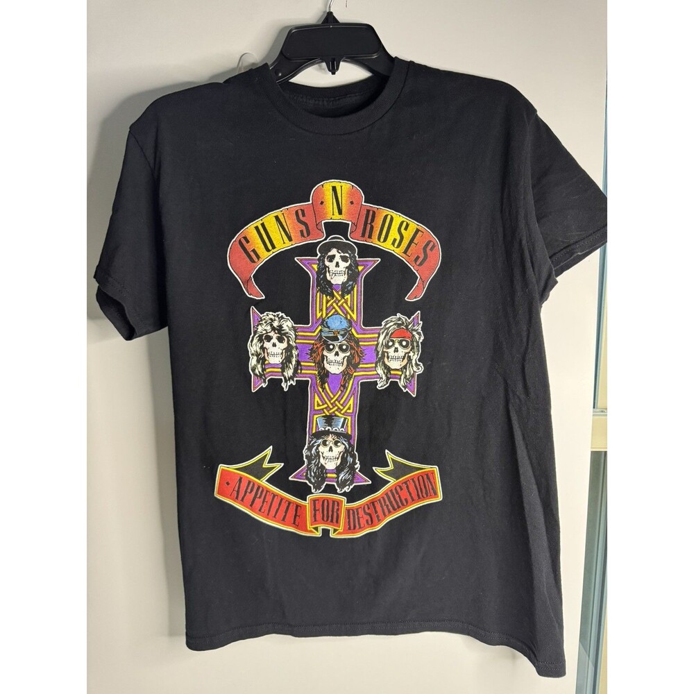 Guns N Roses Appetite for Destruction Black T-Shirt Fits Size Adult Small